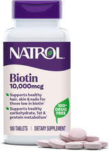 Cargar imagen en el visor de la galería, Frasco Natrol Biotin 10000 mcg