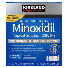 Cargar imagen en el visor de la galería, Kirkland Signature™ Minoxidil (60 mL) - Tratamiento para el Crecimiento Capilar