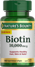 Cargar imagen en el visor de la galería, Biotina Nature's Bounty - Apoyo para el Cabello, Piel y Metabolismo