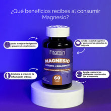 Cargar imagen en el visor de la galería, Citrato + Bisglicinato de Magnesio FITAMIN | Salud Muscular