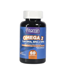 Cargar imagen en el visor de la galería, Omega 3 2000mg con DHA, EPA y DPA – 60 cápsulas blandas | Fitamin