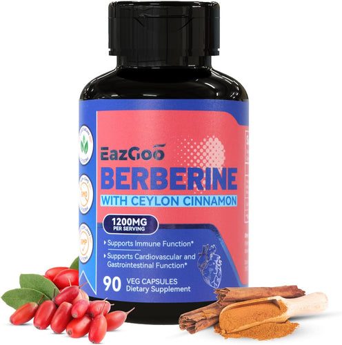Berberina 1200mg + Canela de Ceilán | Eazgoo – Control Glucémico y Metabólico