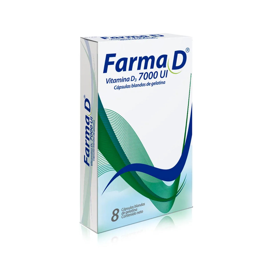 Farma D Vitamina D3 7,000UI x 8 cápsulas