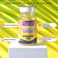 Cargar imagen en el visor de la galería, Vitamina D3 100 Softgel FITAMIN – Salud Ósea e Inmunológica
