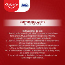 Cargar imagen en el visor de la galería, Cepillo Dental Colgate 360° Visible White 8 Pack
