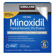 Cargar imagen en el visor de la galería, Kirkland Signature® Foam Minoxidil 60gr para hombre
