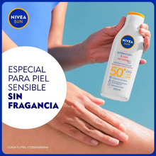 Cargar imagen en el visor de la galería, Protector Solar Nivea Sun Corporal Protect &amp; Sensitive - 125 ml
