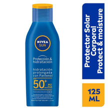 Cargar imagen en el visor de la galería, Protector Solar Nivea Sun Corporal Protect &amp; Moisture - 125 ml
