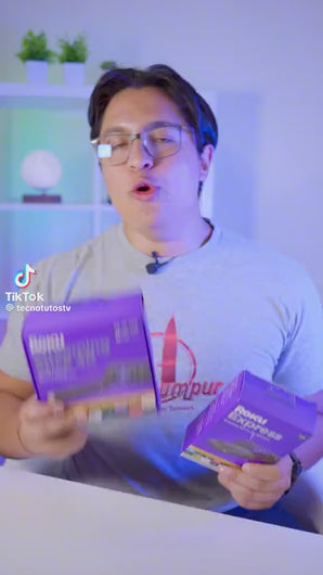 Usuario utilizando Roku Express para ver contenido en streaming en casa