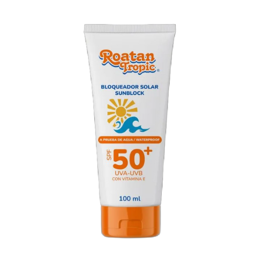 Roatan Tropic Bloqueador Solar SPF 50 a Prueba de Agua - 100 ml