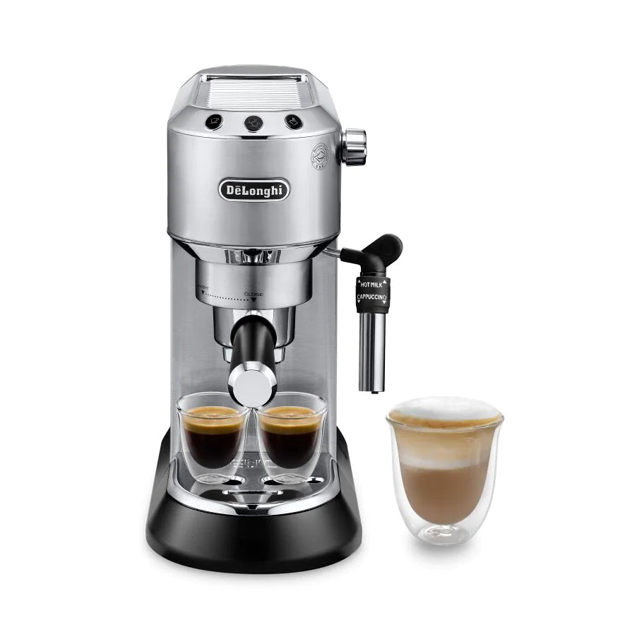 Dedica Deluxe Manual Espresso Machine, Cappuccino Maker - Stainless Steel