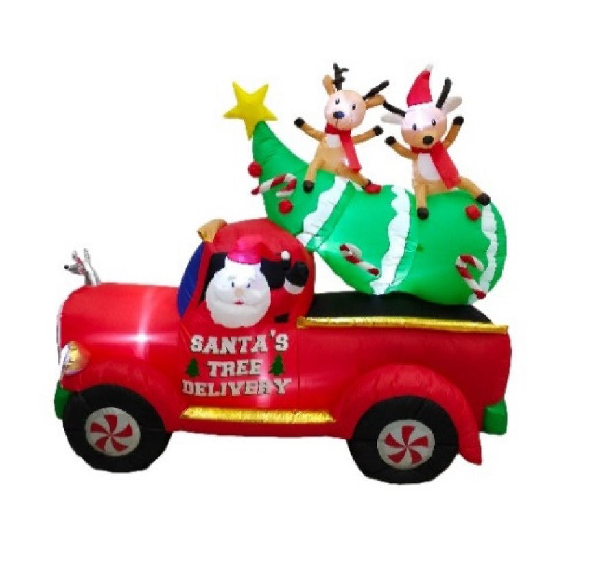 Santa Carro Inflable 4 pies