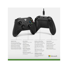 Cargar imagen en el visor de la galería, XBOX Control Inalambrico NEGRO + Cable USB C Microsoft
